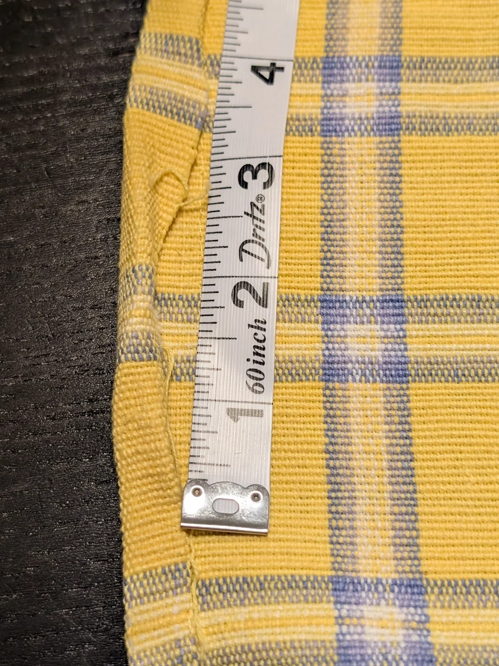 Boho Cottagecore Yellow Plaid Table Runner